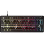 Геймърска клавиатуа Corsair K55 CORE TKL RGB, черен на супер цени