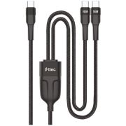 Кабел ttec AlumiCable Type-C към 2 x USB Type-C на супер цени