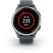 Смарт часовник Garmin Approach S44, 43 мм, сребрист/сив на супер цени
