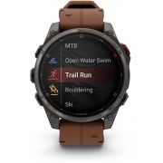 Смарт часовник Garmin Fenix 8 Pro AMOLED, 51 мм, черен/кафяв на супер цени