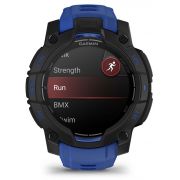 Смарт часовник Garmin Instinct 3 AMOLED Limited Edition, 45 мм, черен/син на супер цени