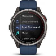 Смарт часовник Garmin Quatix 8 AMOLED, 47 мм, черен/тъмносин на супер цени