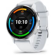 Смарт часовник Garmin Venu 3, 45 мм, сребрист/бял на супер цени