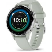 Смарт часовник Garmin Venu 3S, 41 мм, сребрист/светлозелен на супер цени