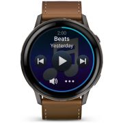 Смарт часовник Garmin Venu 4, 45 мм, черен/кафяв на супер цени