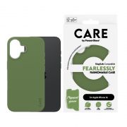 Гръб PanzerGlass Care Fearlessly Fashionable MagSafe за Apple iPhone 16, зелен на супер цени