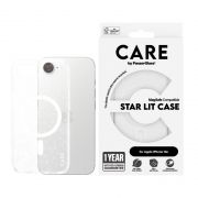 Гръб PanzerGlass CARE Star Lit MagSafe за Apple iPhone 16e/17e, прозрачен/бял на супер цени