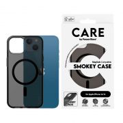Гръб PanzerGlass Care Smokey MagSafe за Apple iPhone 13/14, черен на супер цени