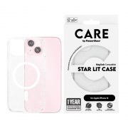 Гръб PanzerGlass Care Star Lit за Apple iPhone 15, прозрачен/бял на супер цени