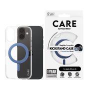 Гръб PanzerGlass Care Kickstand MagSafe за Apple iPhone 16, прозрачен/син на супер цени
