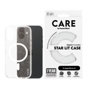 Гръб PanzerGlass Care Star Lit за Apple iPhone 16, прозрачен/бял на супер цени