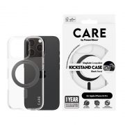 Гръб PanzerGlass Care Kickstand MagSafe за Apple iPhone 16 Pro, прозрачен/черен на супер цени
