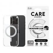 Гръб PanzerGlass Care Kickstand MagSafe за Apple iPhone 16 Pro, прозрачен/сребрист на супер цени