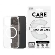 Гръб PanzerGlass Care Star Lit за Apple iPhone 16 Pro, прозрачен/бял на супер цени