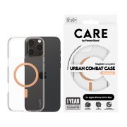 Гръб PanzerGlass Care Urban Combat за Apple iPhone 16 Pro Max, прозрачен/оранжев на супер цени