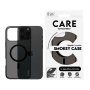 Гръб PanzerGlass Care Smokey MagSafe за Apple iPhone 16 Pro Max, черен на супер цени