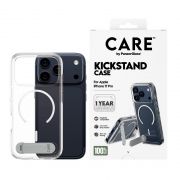 Гръб PanzerGlass Care Kickstand за Apple iPhone 17 Pro, прозрачен/бял на супер цени