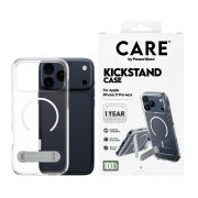 Гръб PanzerGlass Care Kickstand за Apple iPhone 17 Pro Max, прозрачен/бял на супер цени