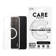 Гръб PanzerGlass Care Urban Combat Magnetic QI за Samsung Galaxy S24+, прозрачен/бял на супер цени