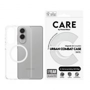 Гръб  PanzerGlass Care Urban combat за Samsung Galaxy S25 Edge, прозрачен/бял на супер цени