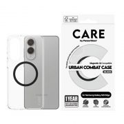 Гръб  PanzerGlass Care Urban combat за Samsung Galaxy S25 Edge, прозрачен/черен на супер цени