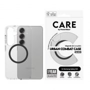 Гръб PanzerGlass Care Urban Combat Magnetic QI за Samsung Galaxy S25, прозрачен/черен на супер цени