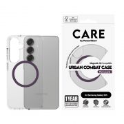 Гръб PanzerGlass Care Urban Combat Magnetic QI за Samsung Galaxy S25, прозрачен/лилав на супер цени
