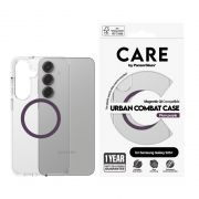 Гръб PanzerGlass Care Urban Combat Magnetic QI за Samsung Galaxy S25+, прозрачен/лилав на супер цени