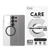 Гръб PanzerGlass Care Urban Combat Magnetic QI за Samsung Galaxy S25 Ultra, прозрачен/черен на супер цени