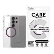 Гръб PanzerGlass Care Urban Combat Magnetic QI за Samsung Galaxy S25 Ultra, прозрачен/лилав на супер цени