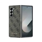 Гръб GUESS 4G Charm за Samsung Galaxy Z Fold 6, кафяв на супер цени