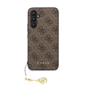 Гръб GUESS 4G Charms за Samsung Galaxy S23 FE, кафяв на супер цени