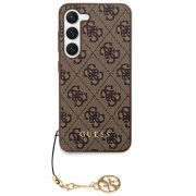 Гръб GUESS 4G Charms за Samsung Galaxy S24+, кафяв на супер цени