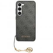 Гръб GUESS 4G Charms за Samsung Galaxy S24, сив на супер цени