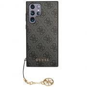 Гръб GUESS 4G Charms за Samsung Galaxy S24 Ultra, сив на супер цени