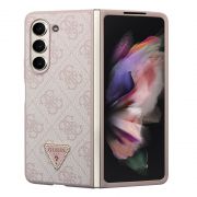Гръб  GUESS Triangle за Samsung Galaxy Z Fold 5, розов на супер цени