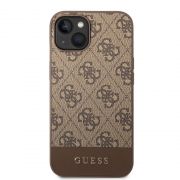 Гръб GUESS 4G Stripe за Apple iPhone 14 Plus, кафяв на супер цени