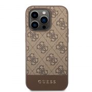 Гръб GUESS 4G Stripe за Apple iPhone 14 Pro, кафяв на супер цени