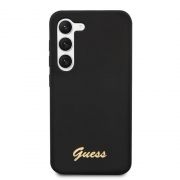Гръб  GUESS Liquid Silicone Metal Logo за Samsung Galaxy S23 Plus, черен на супер цени