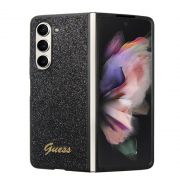 Гръб  GUESS Glitter Flakes Metal Logo за Samsung Galaxy Z Fold 5, черен на супер цени
