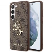 Гръб  GUESS 4G Metal Logo за Samsung Galaxy S24, кафяв на супер цени