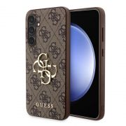 Гръб  GUESS 4G Metal Logo за Samsung Galaxy S23 FE, кафяв на супер цени