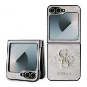 Гръб GUESS 4G Metal Logo за Samsung Galaxy Z Flip 6, розов на супер цени
