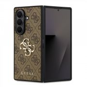 Гръб GUESS 4G Metal Logo за Samsung Galaxy Z Fold 7, кафяв на супер цени