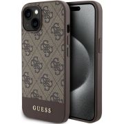Гръб GUESS 4G Stripe за Apple iPhone 15, кафяв на супер цени