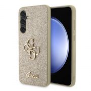 Гръб GUESS Fixed Glitter 4G Metal Logo за Samsung Galaxy S23 FE, златист на супер цени