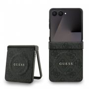 Гръб GUESS Leather 4G Colored Ring за Samsung Galaxy Z Flip 7, черен на супер цени