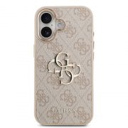 Гръб GUESS 4G Metal Logo Gold Frame за Apple iPhone 17, розов на супер цени