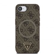 Гръб  GUESS 4G Strass за Apple iPhone 16e/17e, кафяв на супер цени
