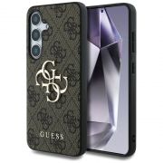 Гръб GUESS 4G Metal Logo за Samsung Galaxy S25+, кафяв на супер цени